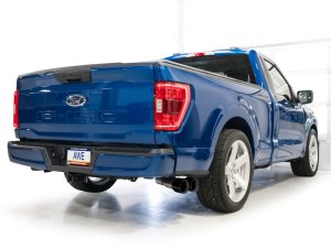 Ford F150 Performance Exhaust - Dual Side Exit - AWE Tuning - Cat Back with 4.5in Tips, 180 Technology® - Diamond Black - `21-`25 Ford F150 Performance Exhaust - Dual Side Exit - AWE Tuning - Cat Back with 4.5in Tips, 180 Technology® - Diamond Black - `21-`25